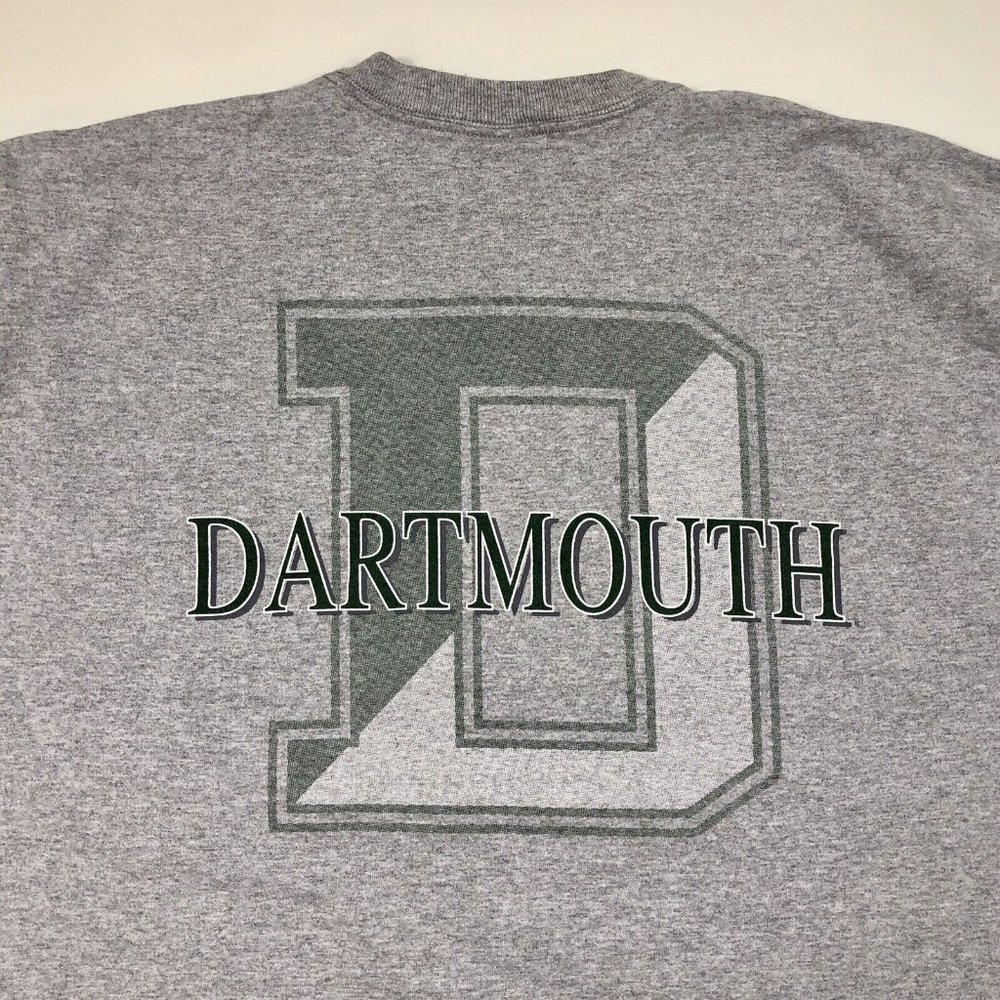 Vintage Dartmouth College Long Sleeve gray T Shirt Jansport Size Large USA  Made - Picture 2 of 10